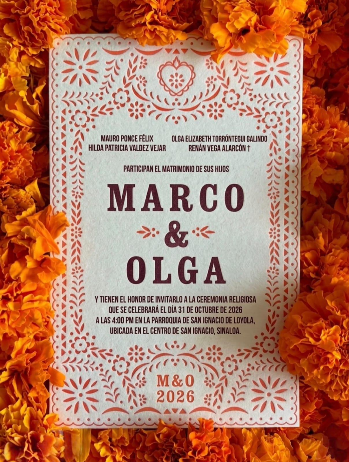 Invitación · Parroquia San Ignacio de Loyola · 31 de octubre de 2026 · 4:00 pm